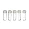 Edgar Marcus 5-Pack Round Clear DIME Coin Tubes with Screw-on Lid