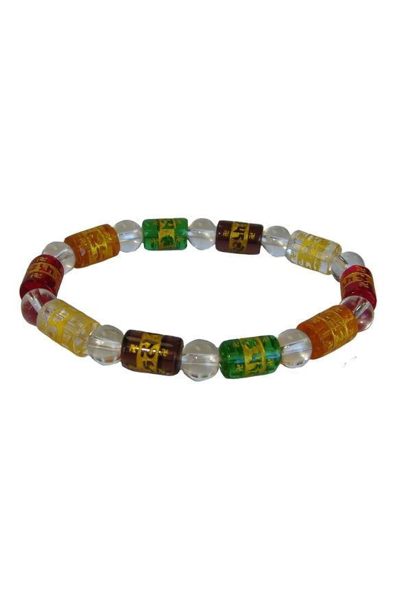 5 Element Crystal Bracelet w/ Syllable Mantra