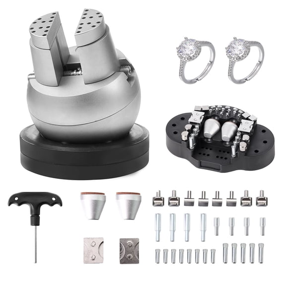5" Engraving Ball Vise with 360 Rotation, 35-Piece Jewelry Engraving Tool Set for Gemstone Inlay and Small-Scale Engraving Work
