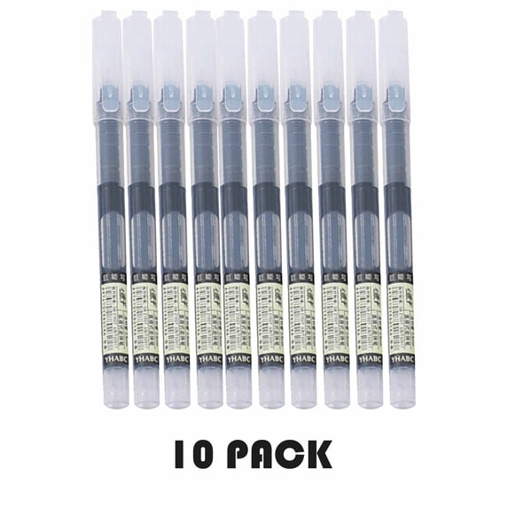 Under $5 FEOLGEHLY 10Pcs 0.5mm Fine Point Quick Dry Gel Pen, Liquid Ink Gel Pen, Smooth Writing Pen with Black Ink, Journaling Stationery for Office and Daily Use