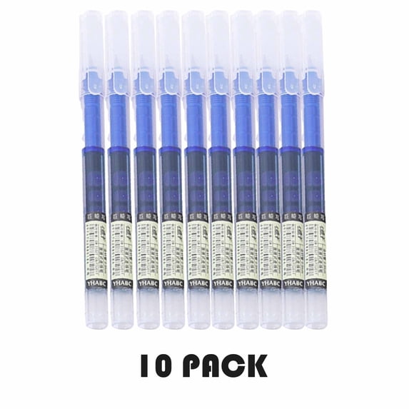 Under $5 FEOLGEHLY 10Pcs 0.5mm Fine Point Quick Dry Gel Pen, Liquid Ink Gel Pen, Smooth Writing Pen with Blue Ink, Journaling Stationery for Office and Daily Use