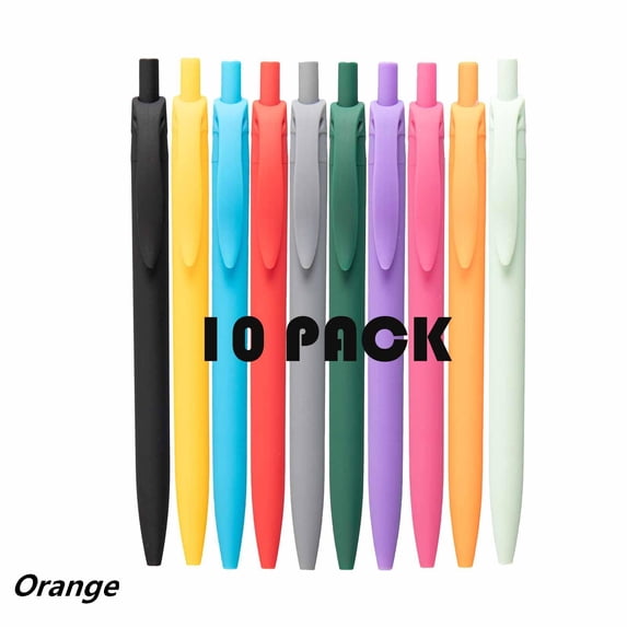 Under $5 FEOLGEHLY 10Pcs 0.5mm Fine Point Retractable Colored Gel Pens, Quick Dry Smooth Writing Silent Gel Pens, Journaling Pens, Ideal Gift for Office, Art & Daily Use, Orange