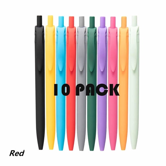 Under $5 FEOLGEHLY 10Pcs 0.5mm Fine Point Retractable Colored Gel Pens, Quick Dry Smooth Writing Silent Gel Pens, Journaling Pens, Ideal Gift for Office, Art & Daily Use, Red