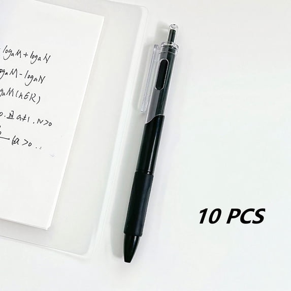 Under $5 FEOLGEHLY 10Pcs Candy-Color Retractable Black Gel Pen, Plastic Quick Dry Smooth Writing Retractable Gel Pen, Multicolor Stylish Pen for Office, Journaling and Daily Use