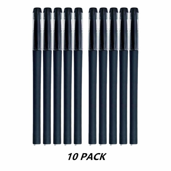 Under $5 FEOLGEHLY 10Pcs Retractable Gel Pens, Smooth Writing Quick Dry Refillable Fine Point 0.5mm Black Inks Gel Pens, Journaling Pens for Office, Daily Use
