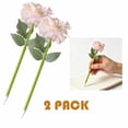 thumbnail image 1 of Under $5 FEOLGEHLY 2Pcs Medium Point Black Gel Pen, 0.7mm Plastic Simulation Flower Pen, Smooth Writing Pen for Office, Journaling, Home & Daily Note Taking, 1 of 7