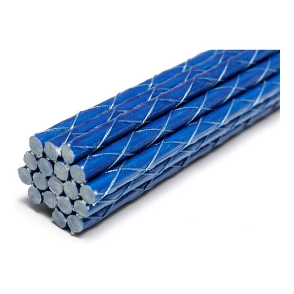 5-FT Eco-Friendly 0.35-Inch Dia Fiberglass Marker Stakes, Garden Stakes, Tomato Stakes, Tree Supports in Blue (Pack of 20)