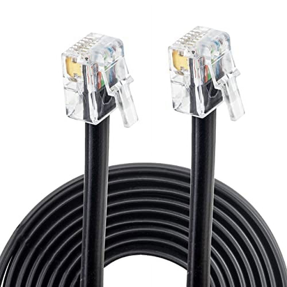 5 FT RJ11 / RJ12 Cable Heavy Duty RJ12 / RJ11 Data Cable for Cash