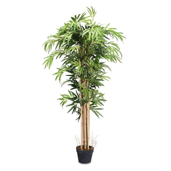 5-Feet Artificial Bamboo Silk Tree Indoor-Outdoor Decorative Planter