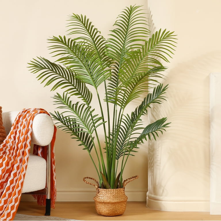 5 Feet Artificial Plants in Basket Faux Green Areca Palm Plant with Woven  Seagrass Belly Basket, Fake Tree for Home Decor Office House Living Room  Indoor Outdoor - Walmart.com