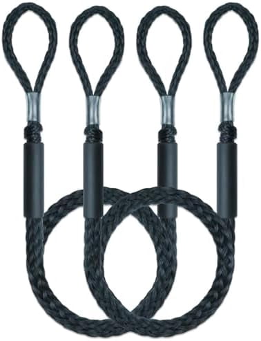 5 Feet Bungee Dock Line Mooring Rope with 30cm Extended Loop 2-Pack for ...