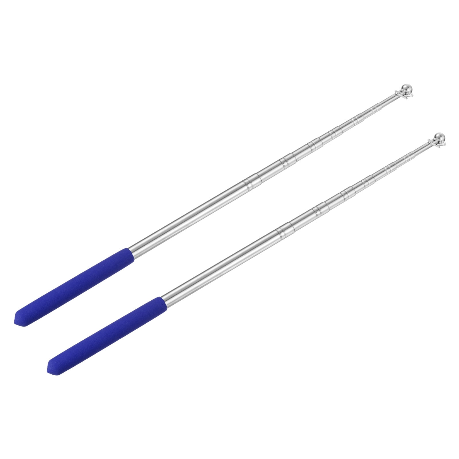 5 Feet Extendable Portable Telescopic Handheld Tour Flag Pole, Blue 2 ...
