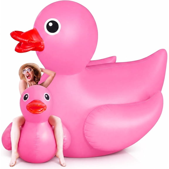 5 Feet Giant Inflatable Duck Huge Rubber Duck Large Blow up Inflatable Pool Float for Adult Summer Beach Swimming Pool Party Decoration