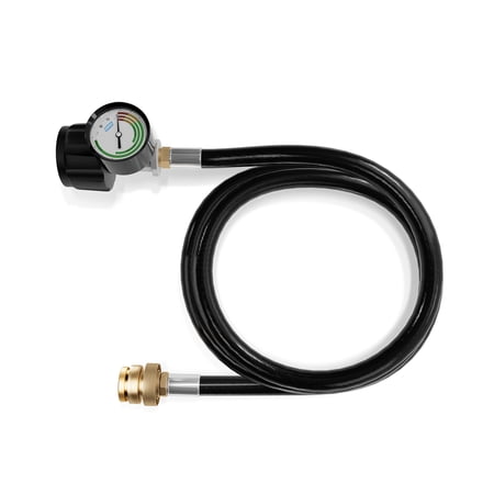5 Feet Propane Hose Adapter with Propane Tank Gauge for QCC1/Type1 Tank