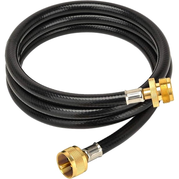 5 Feet Propane Torch Extension Hose for Propane Tree Distribution Tree Post Assembly 1"x20 Male throwaway Cylinder Thread - T and Y Connector