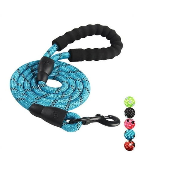 5-Feet Strong Nylon Dog Leash – Padded Handle & Reflective Threads for Medium and Large Dogs TIKA