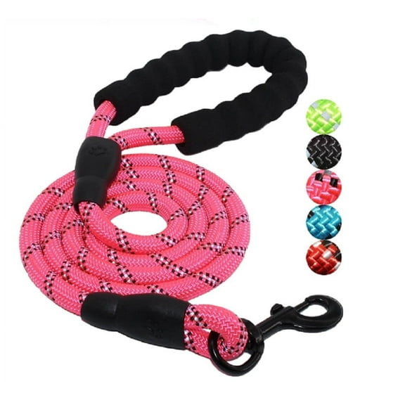 5-Feet Strong Nylon Dog Leash – Padded Handle & Reflective Threads for Medium and Large Dogs TIKA