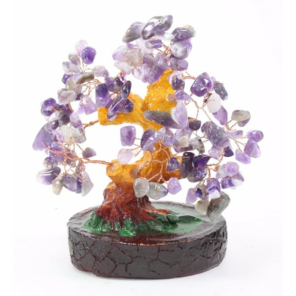 5" Feng Shui Amethyst Purple Money Tree Wealth Fortune Blessing Gift US Seller