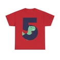 thumbnail image 1 of 5 Fifth Birthday T-Rex Dinosaur Unisex Graphic Tee Shirt, Sizes S-5XL, 1 of 12