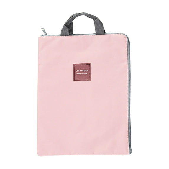 Under $5 File Organizer, Multicolor Portfolio Bag, Multifunctional File Bag with Zipper, Canvas Briefcase for Laptop Documents, Multi-Layer Organizer, by Goohae