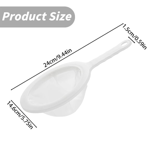 Under $5 Fine Mesh Strainer,200 Mesh Sieve, Kitchen Nut Milk Bag, Tea Leaf Filter, Ultra-Fine Nylon Strainer with Handle, Yogurt Juice Coffee Tool, Reusable Food Filter Bags, Easy to Clean