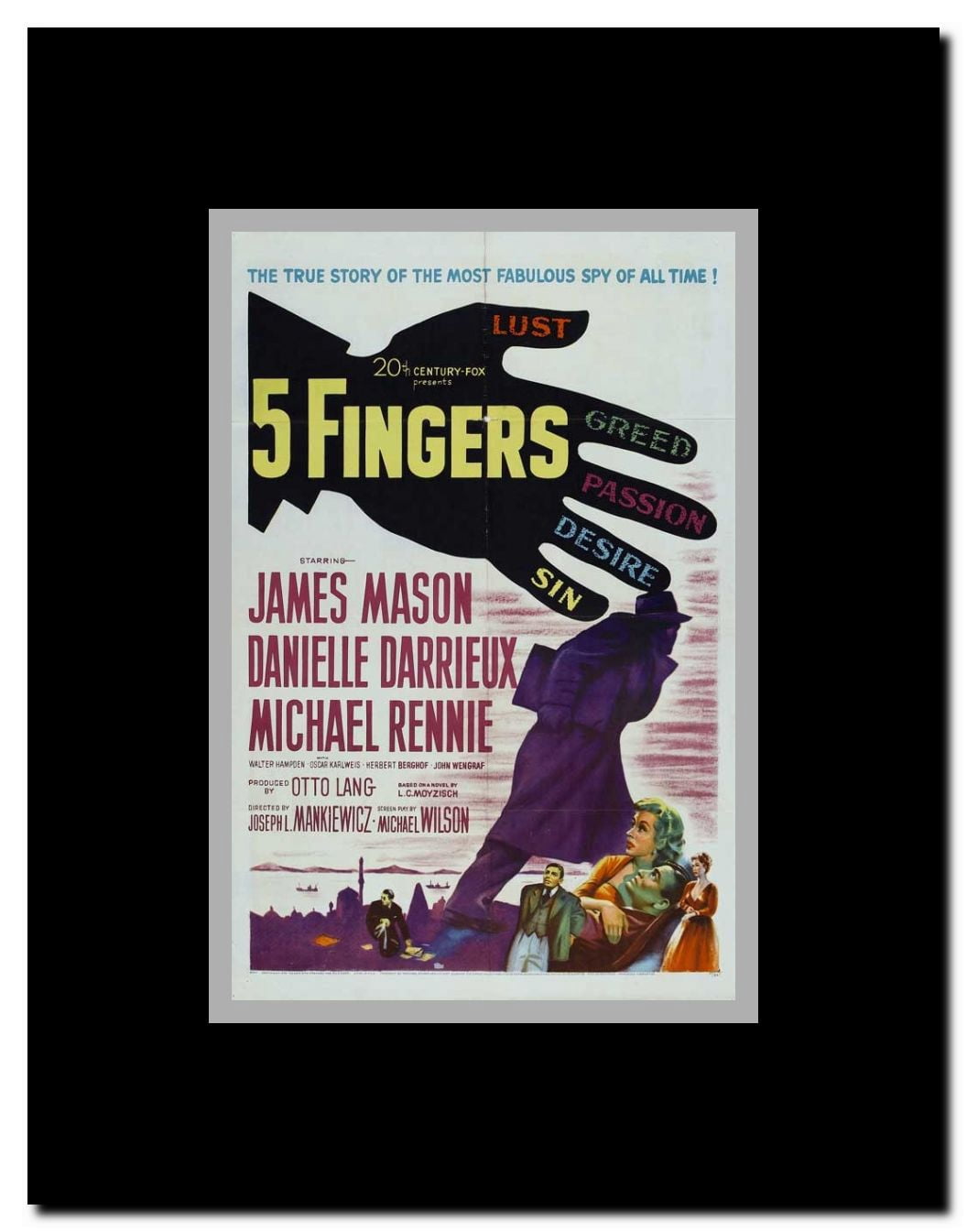 5 Fingers Framed Movie Poster