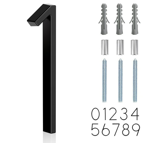 5" Floating Address House Number, Metal Anti-Rust House Numbers for Door Garden Mailbox Decor