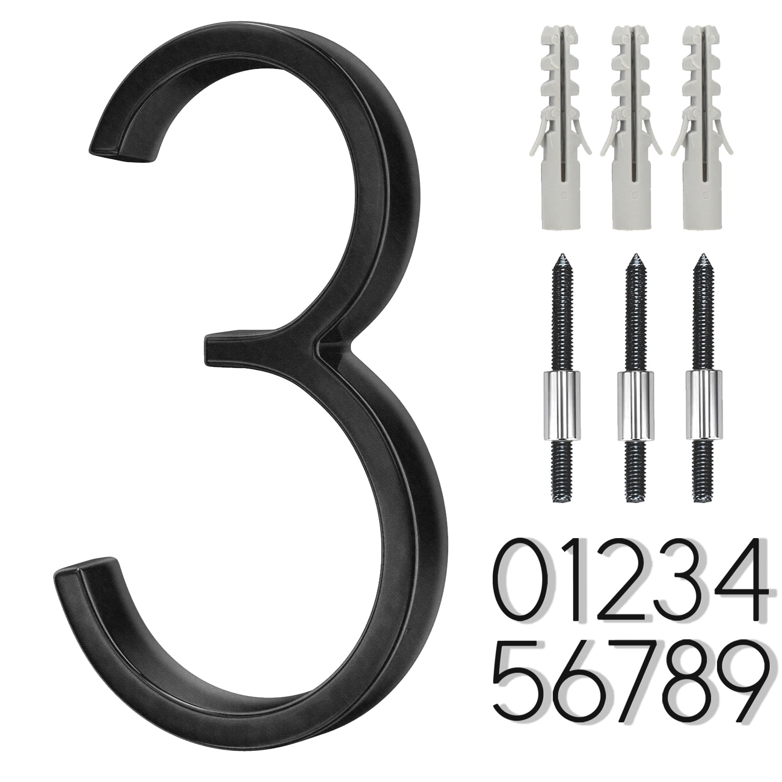  Modern House Numbers for Outside Personalized, Custom Metal  Address Signs for Houses, Large Number Address Plaque with Floating Screw  Kit, 911 Visibility Address Numbers for House (5 or 7 inch) : Handmade  Products