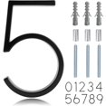thumbnail image 1 of 5" Floating Stainless Steel Address House Numbers for Outside,Modern Metal Anti-Rust House Numbers with Nail Kits for Door Garden Mailbox Decor Visibility Signage (5), 1 of 7