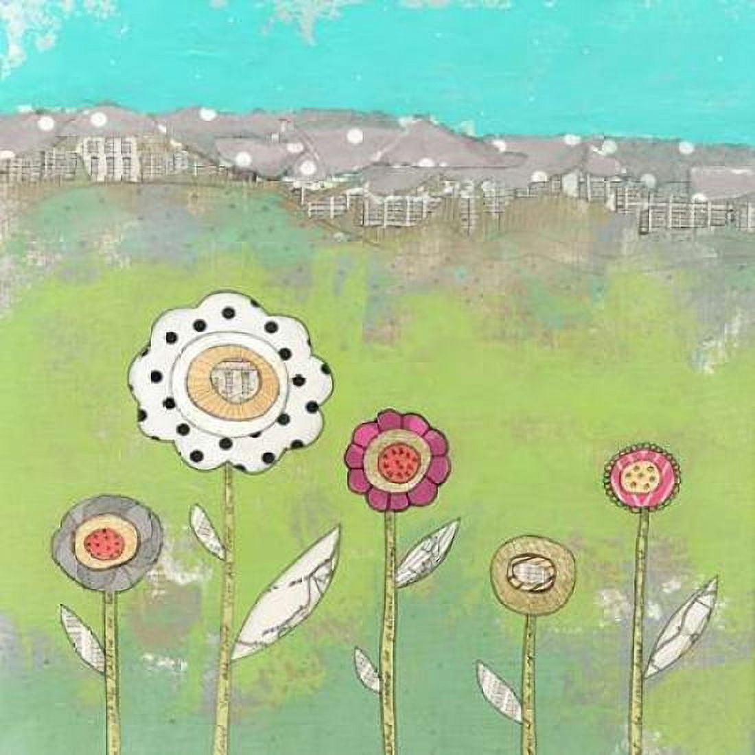 5 Flowers Canvas Art - Sarah Ogren (24 x 24)