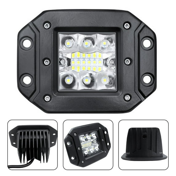5" Flush Mount LED Work Light Bar OffRoad 12V 24V Spot Flood LED Light Bar