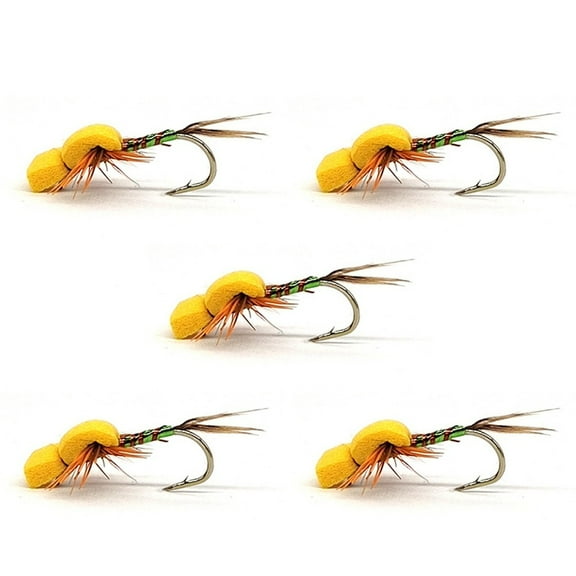 5 Fly Baits Fly Fishing Bait Floating Dry Fly Mayfly Lure for Trout Salmon Bass Catfish Fly Fishing Flies Lure Assortment