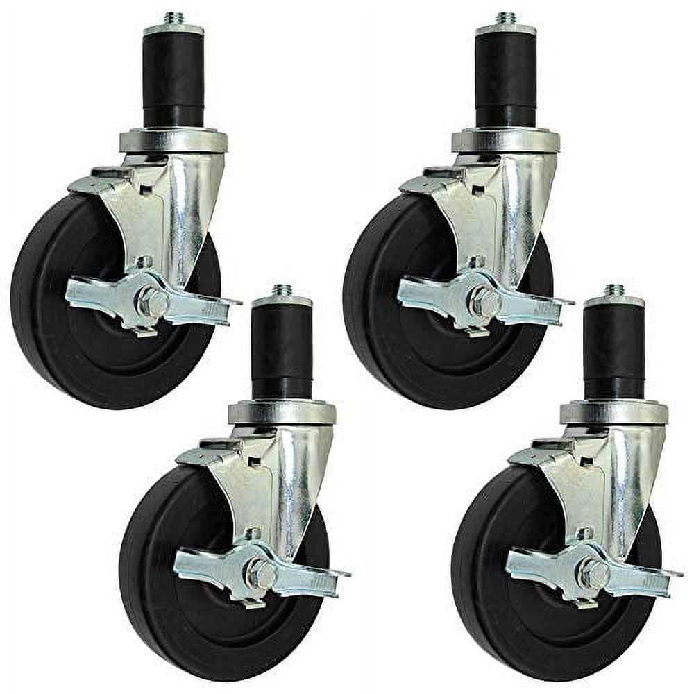 5” Food Prep Table Casters, NSF Certified, Water & Cleaning Solvent ... - Lab Certified Water-Repellent Casters For Medical Equipment