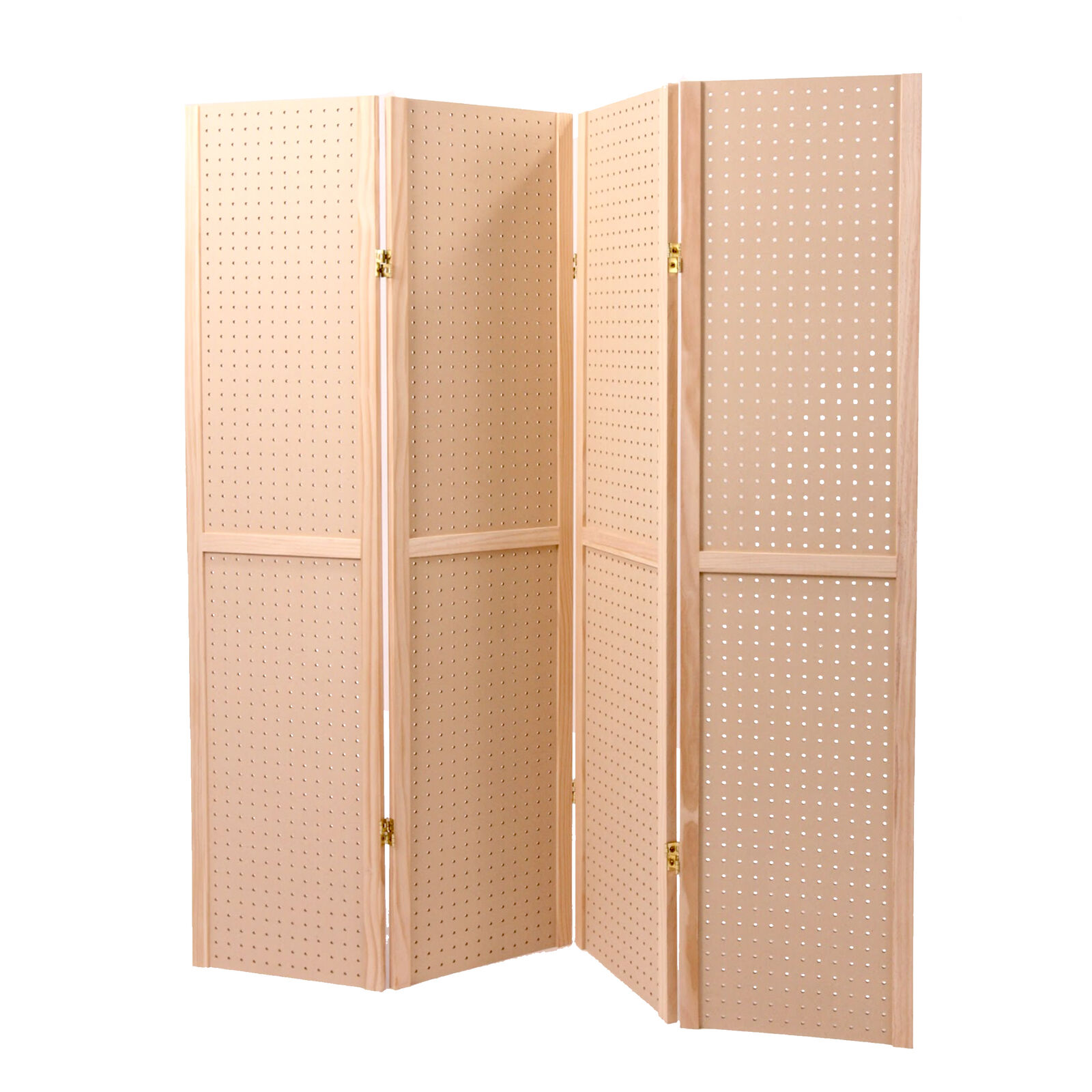 5 Foot 4Panel Pegboard Display, Portable Craft Show Jewelry Display