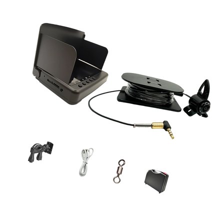 5 Foot 4K Underwater Fishing Camera With 9Hrs Battery 220 View For Ice Lake Sea