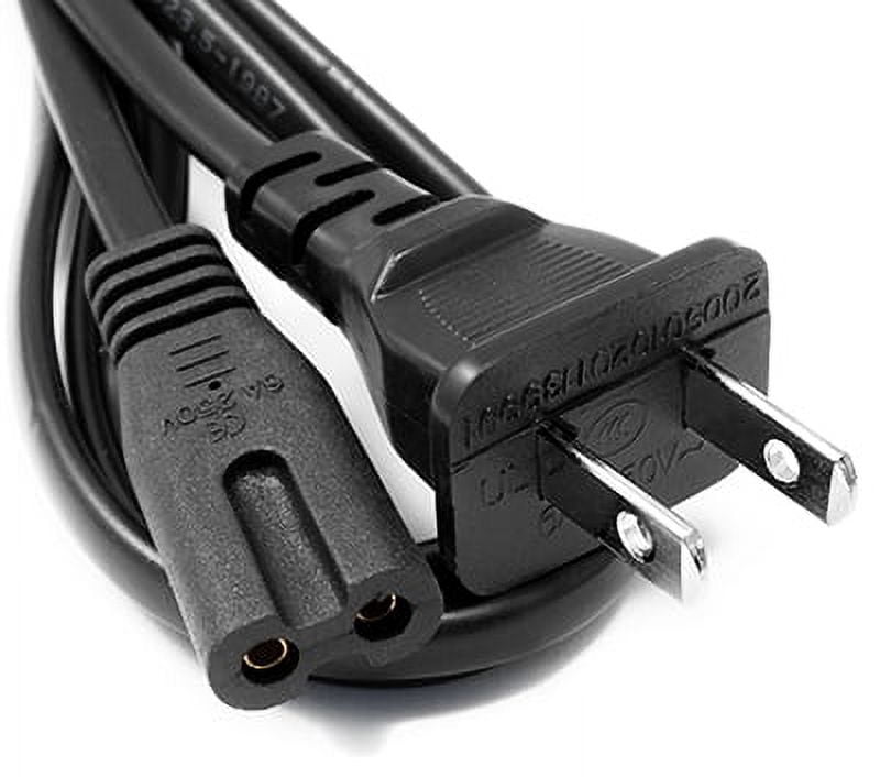 5 Foot AC Power Cord 2 Two Prong Extension Cable for Xbox Playstation 2 PS2 Sega LCD Monitor