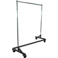 thumbnail image 1 of 5' Foot Adjustable Height Commercial Single-Rail Rolling Z Rack Chrome & Black, 1 of 1