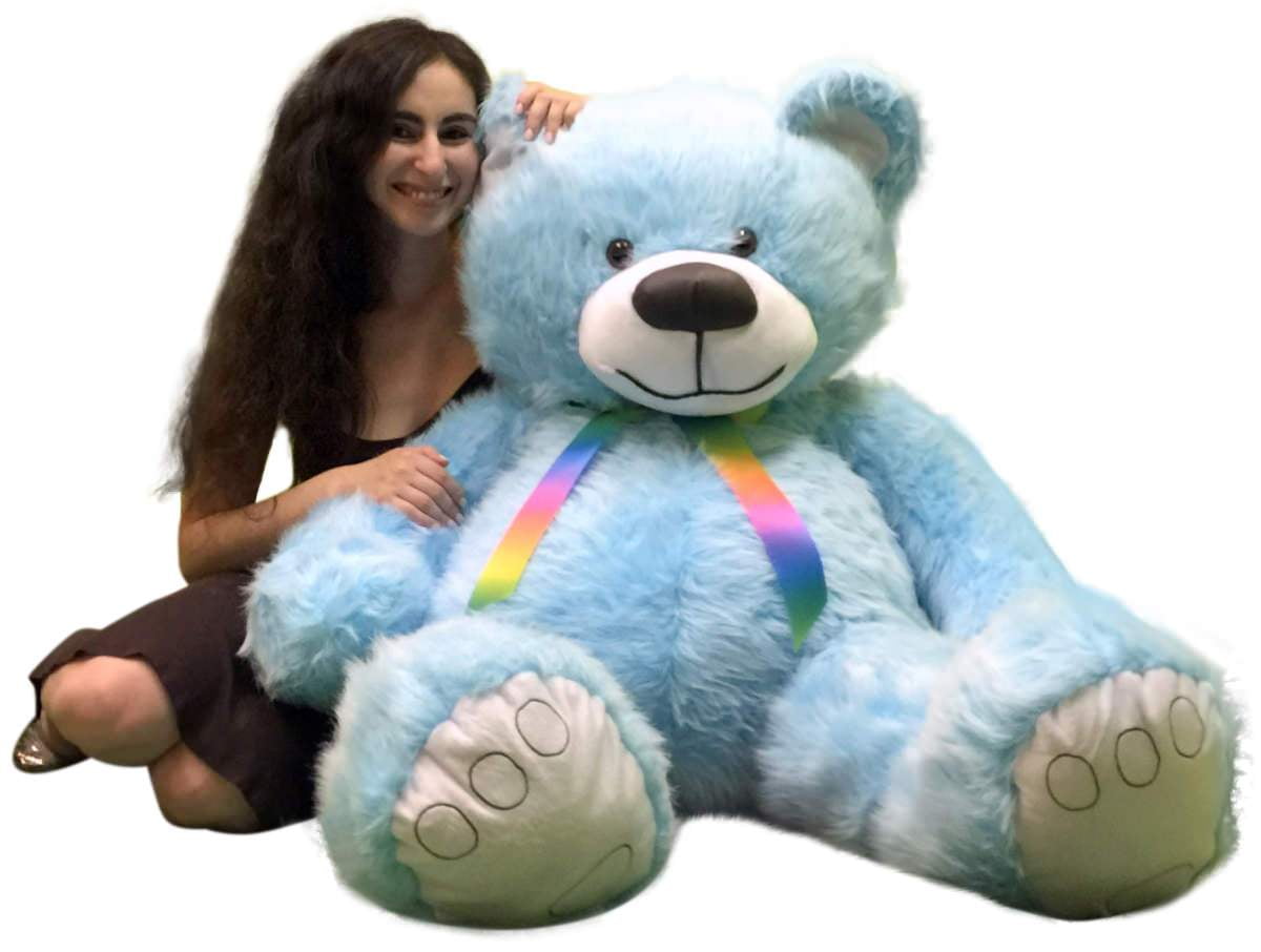 5 Foot American Made Sky Blue Color Giant Teddy Bear 62 Inches