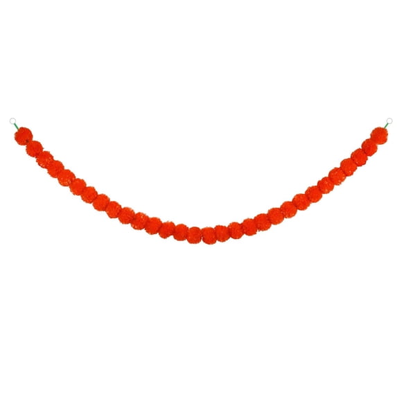 5-Foot Artificial Flower Garland – Halloween and Party Décor with Vibrant Flowers for Pooja, Wedding, and Celebrations