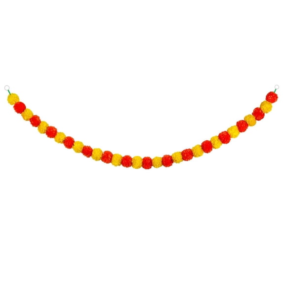 5-Foot Artificial Flower Garland – Halloween and Party Décor with Vibrant Flowers for Pooja, Wedding, and Celebrations