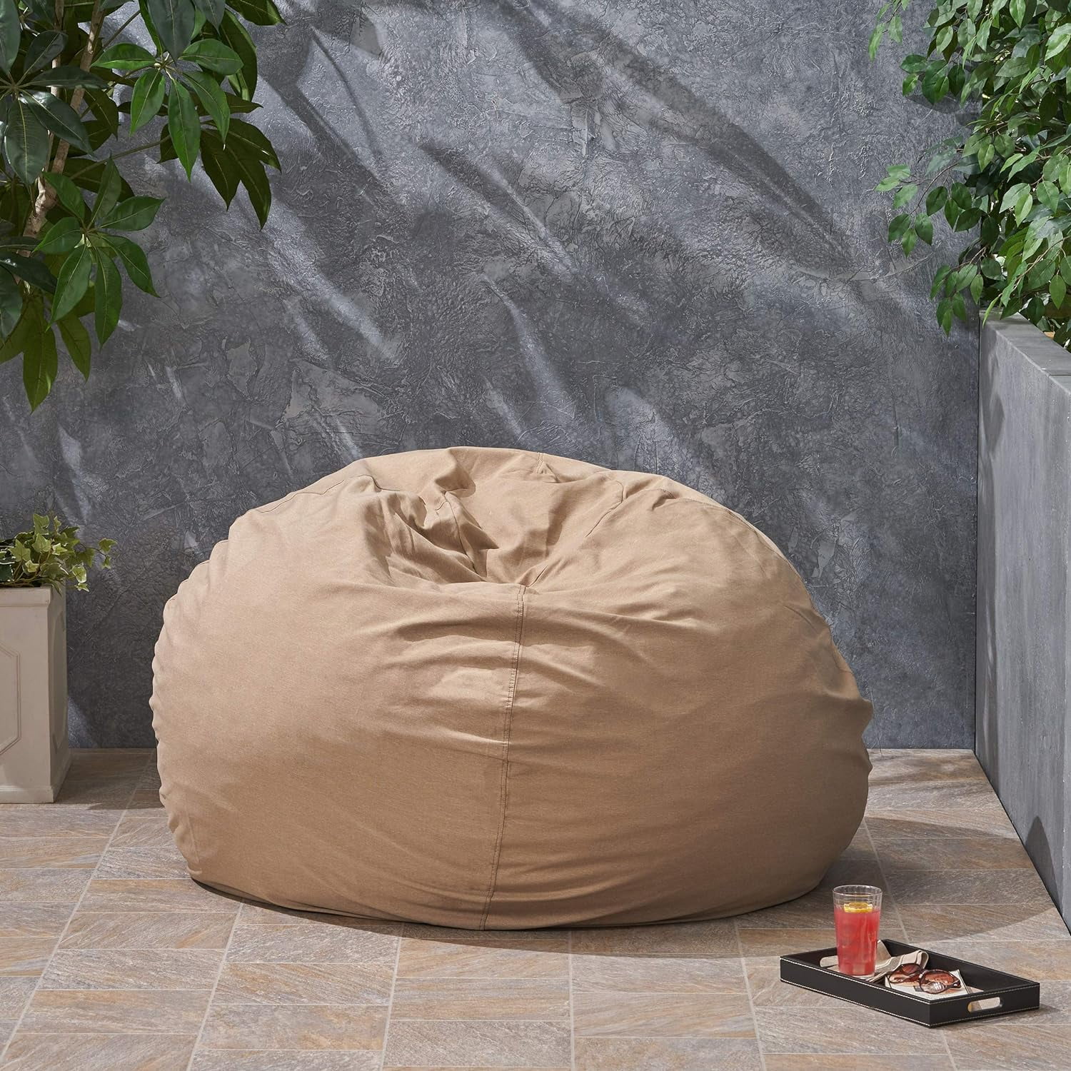 5Foot Comfortable HighDensity Shredded Foam Bean Bag Chair for Kids and Adults, with Removable