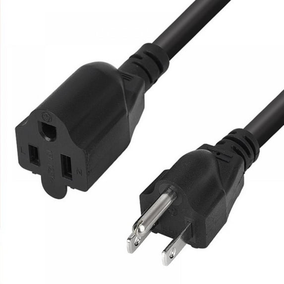 5 Foot Extension Cord, Heavy Duty, 16AWG, Indoor/Outdoor Use, for Workshops, UL Listed,Black