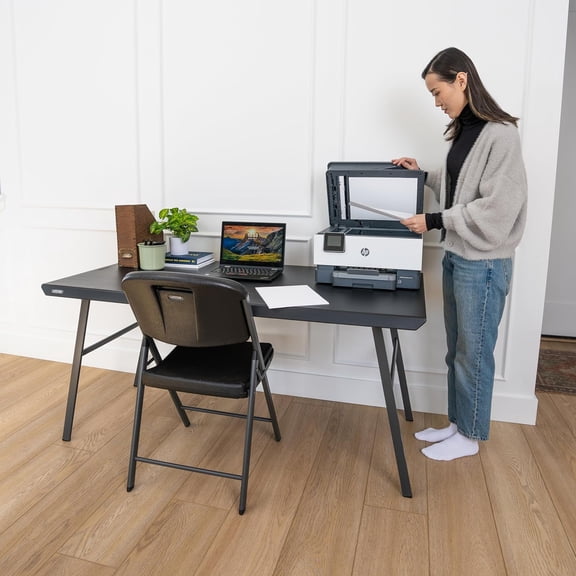 5-Foot Folding Desk with Stable Locking System for Home Office and Multipurpose Use