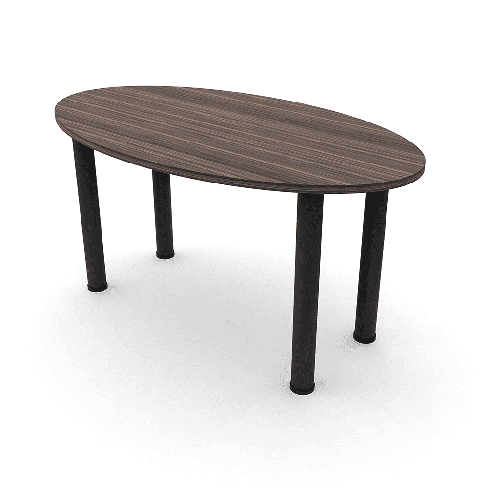 5-Foot Oval Conference Table With Post Legs And Power And Data Units ...