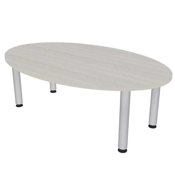 5-Foot Oval Conference Table With Post Legs And Power And Data Units