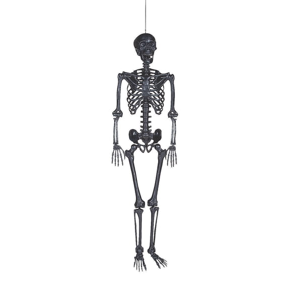 5 Foot Posable Black Skeleton - Home Decor - 1 Piece
