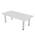 thumbnail image 1 of 5 Foot Rectangular Conference Table Silver Post Legs Power And Data, 1 of 5