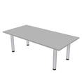 thumbnail image 1 of 5 Foot Rectangular Conference Table Silver Post Legs Power And Data, 1 of 5