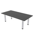 thumbnail image 1 of 5 Foot Rectangular Conference Table Silver Post Legs Power And Data, 1 of 5