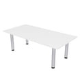 thumbnail image 1 of 5 Foot Rectangular Conference Table Silver Post Legs Power And Data, 1 of 5